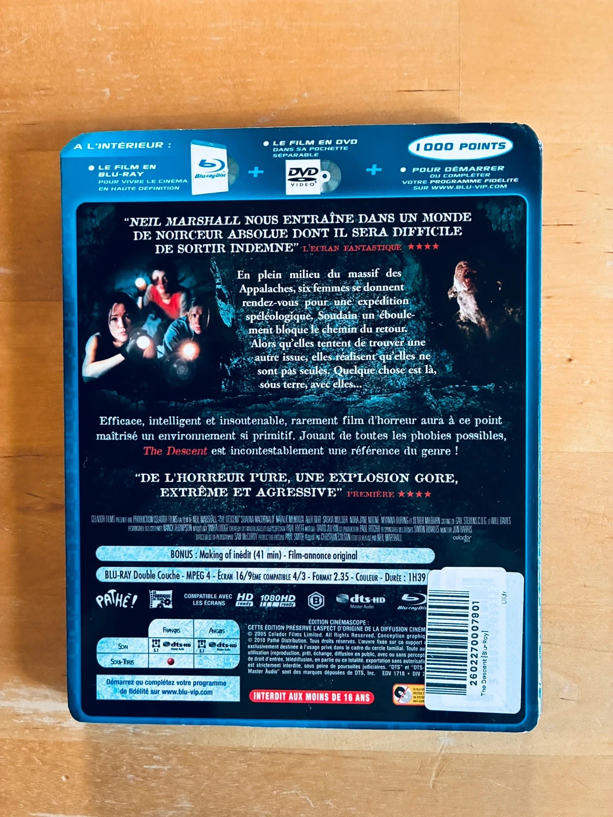Combo Blu-ray DVD The Descent de Neil Marshall. – photo 3